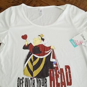 LuLaRoe red queen of heart t-shirt